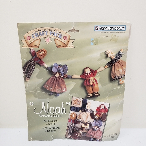 Daisy Kingdom Noah Garland Dolls 1997 Fabric Doll Stitch Craft Kit - Picture 1 of 7